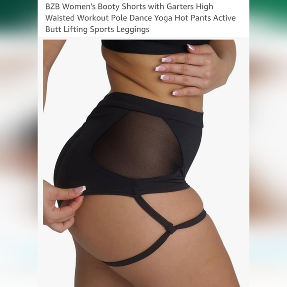 Booty shorts with garters - Picture 2 of 7